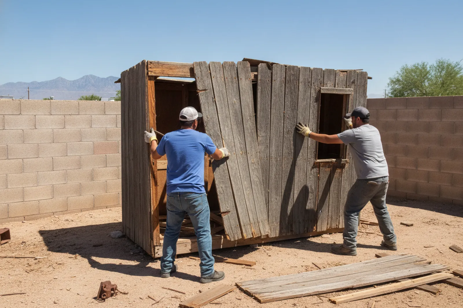 Shed Demolition & Teardown service in Central El Paso TX
